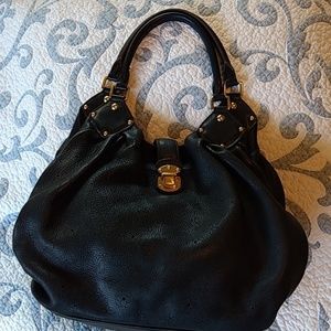 Large Black Mahina Hobo Louis Vuitton